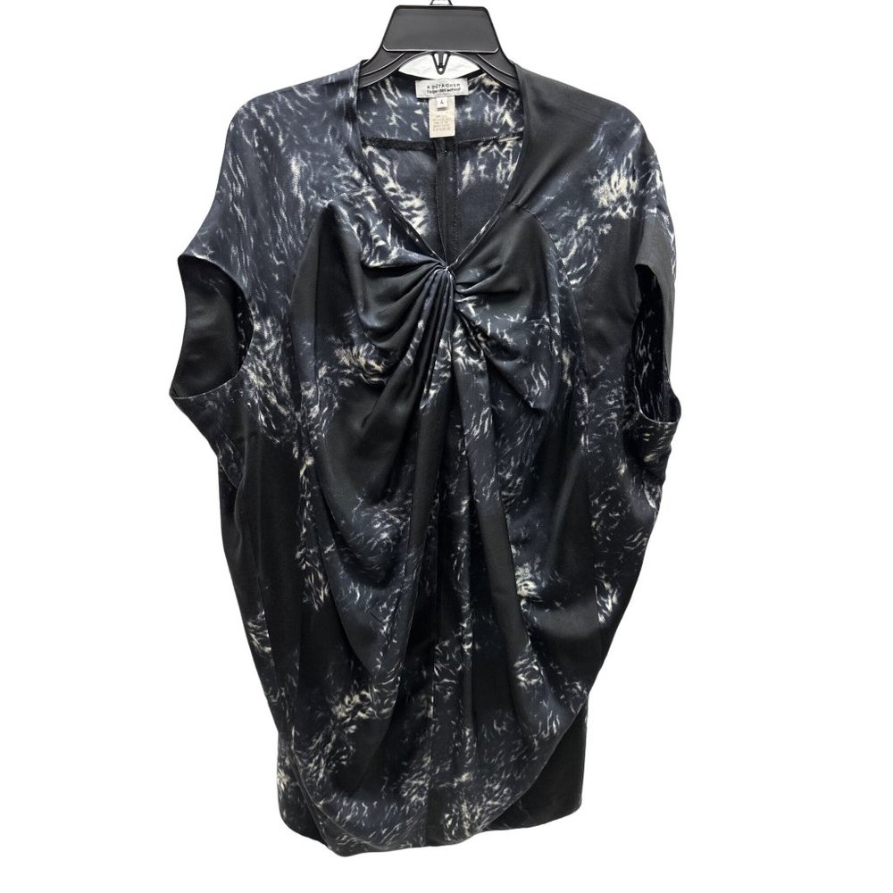 A Detacher 100% Silk Muumuu Dress Made in USA Size 4